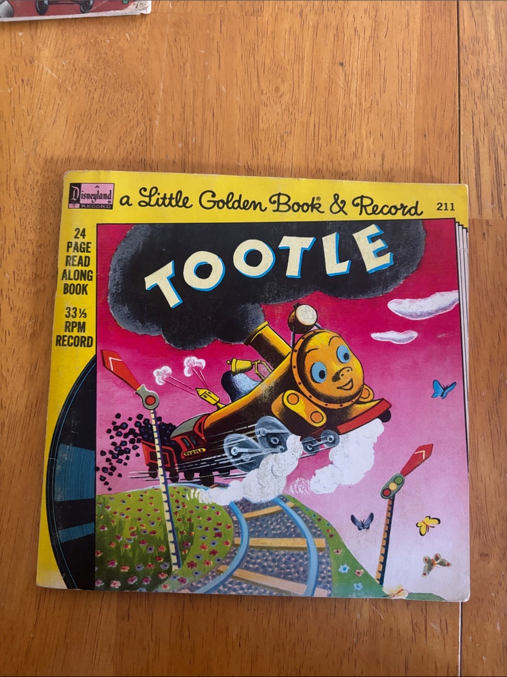 Vintage Tootle A Little Golden Book & Record Disney 1976